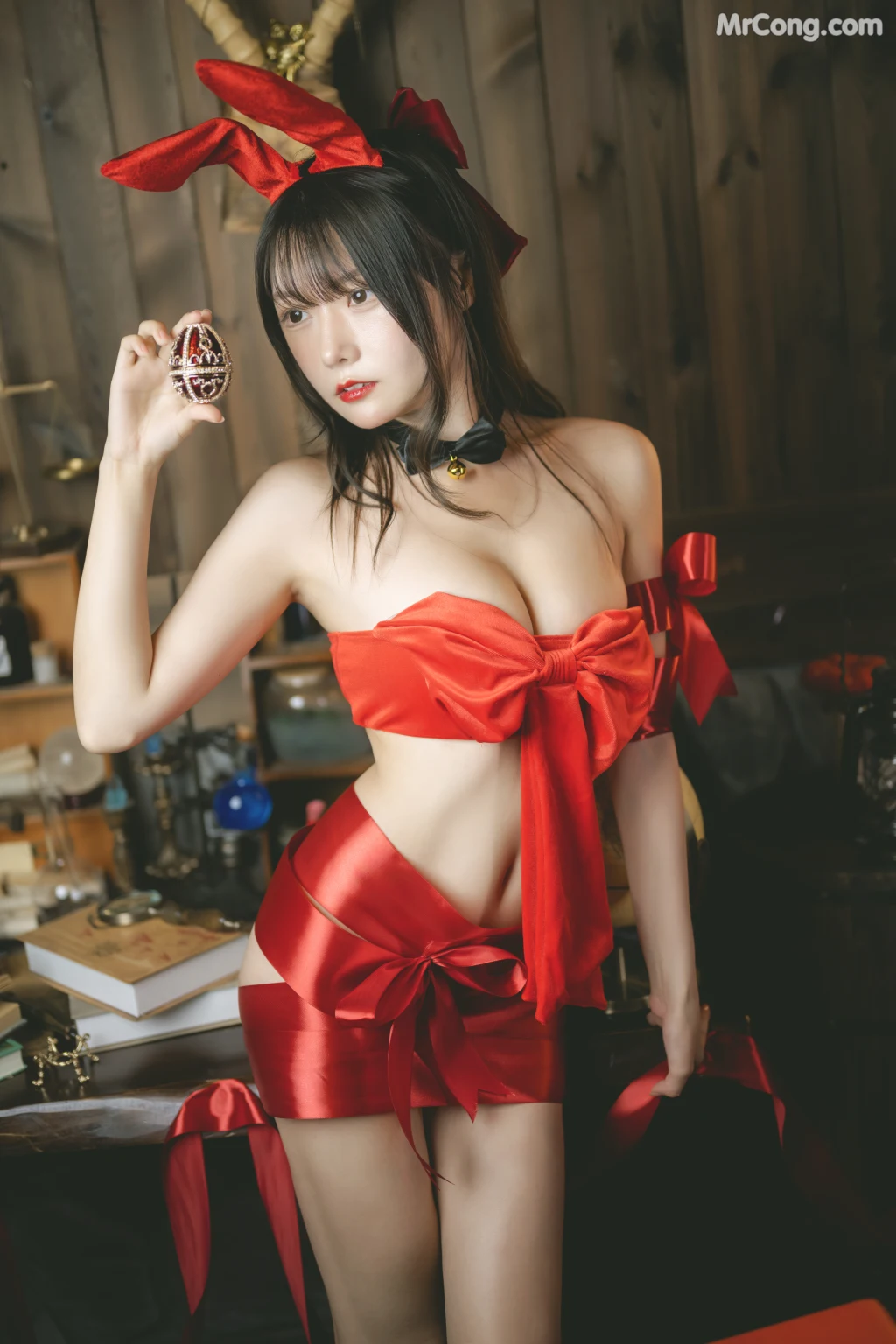 Coser@香草喵露露 No.42: 杨枝甘露 红色丝带礼物 (54 photos + 1 video) – Page 4