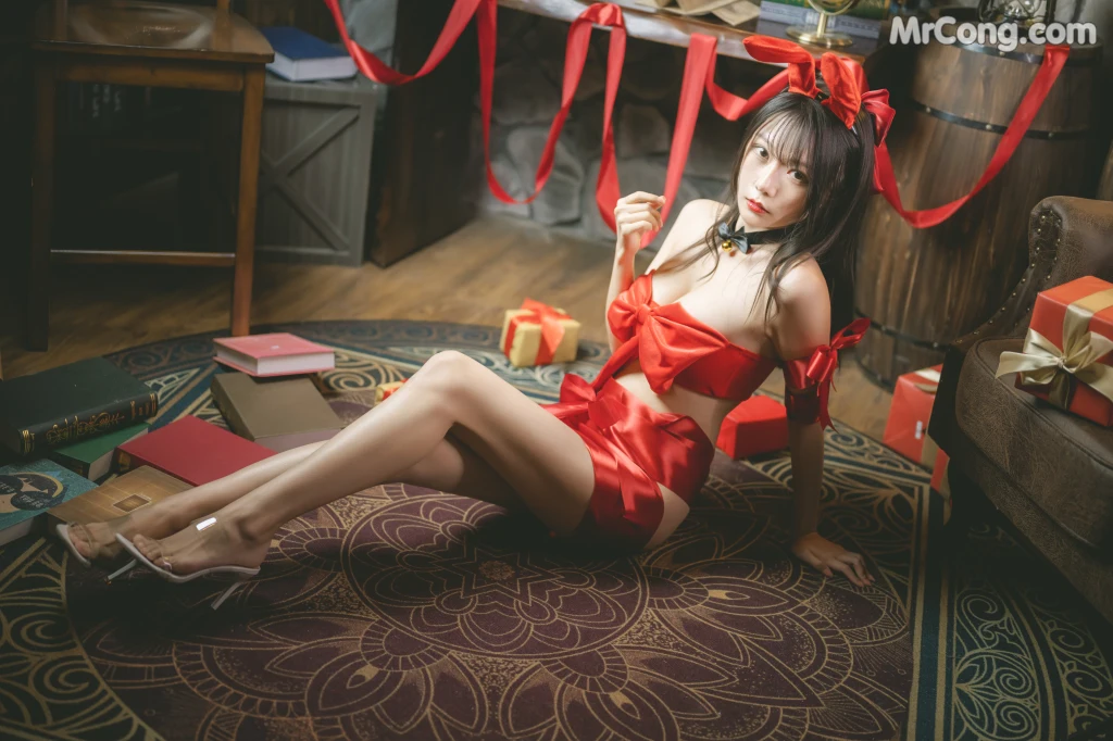 Coser@香草喵露露 No.42: 杨枝甘露 红色丝带礼物 (54 photos + 1 video) – Page 4