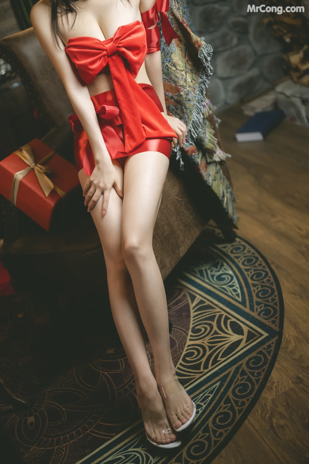 Coser@香草喵露露 No.42: 杨枝甘露 红色丝带礼物 (54 photos + 1 video) – Page 5