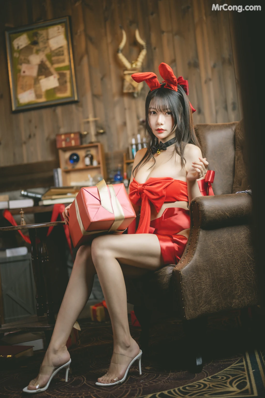 Coser@香草喵露露 No.42: 杨枝甘露 红色丝带礼物 (54 photos + 1 video) – Page 5