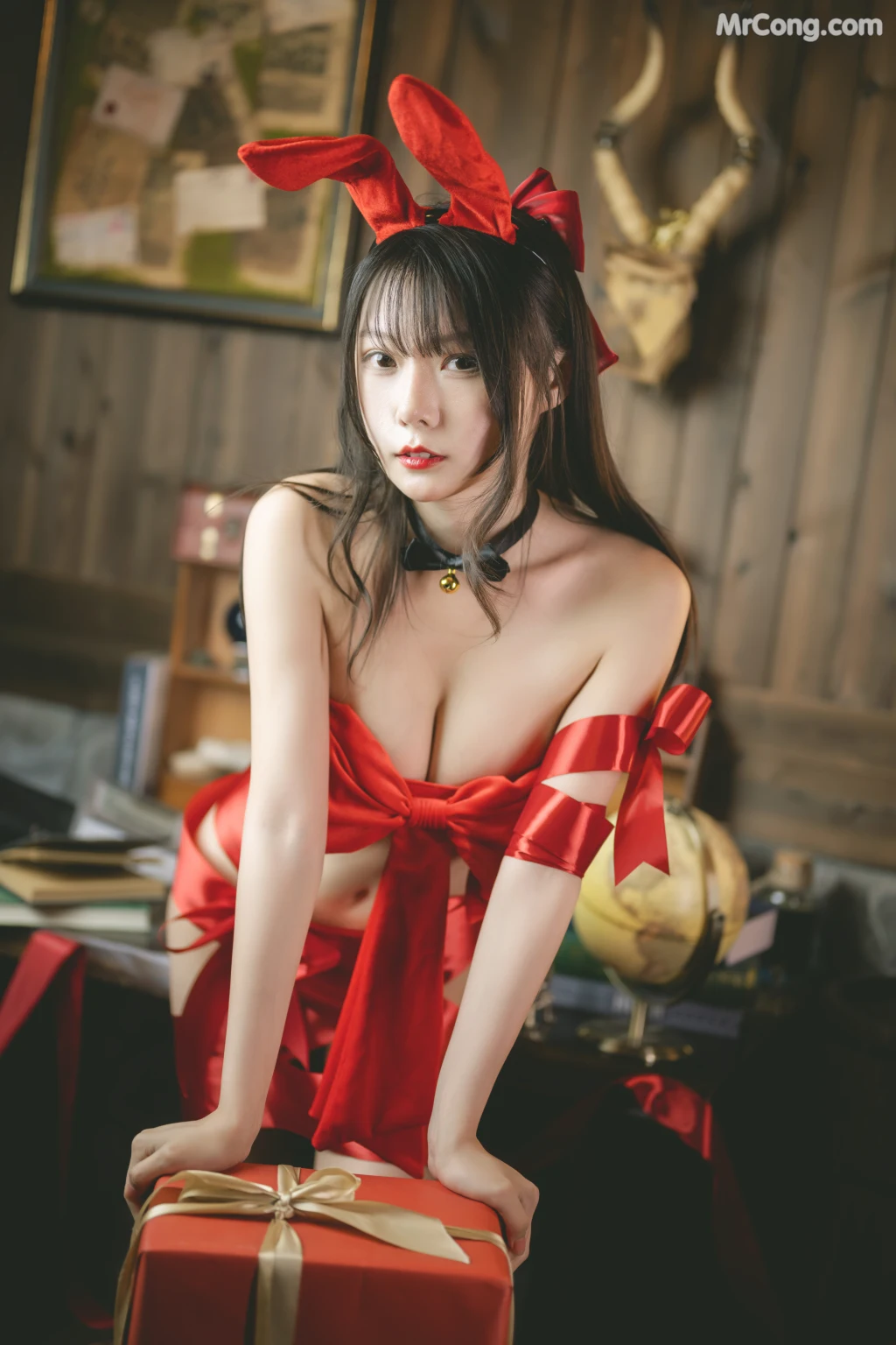 Coser@香草喵露露 No.42: 杨枝甘露 红色丝带礼物 (54 photos + 1 video) – Page 5