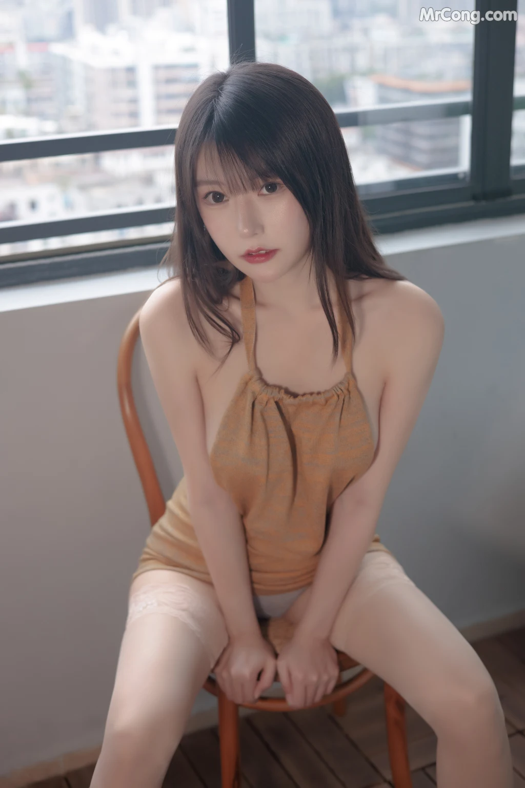 Coser@香草喵露露 No.045: 杨枝甘露 露背裙裙 (54 photos + 1 video)