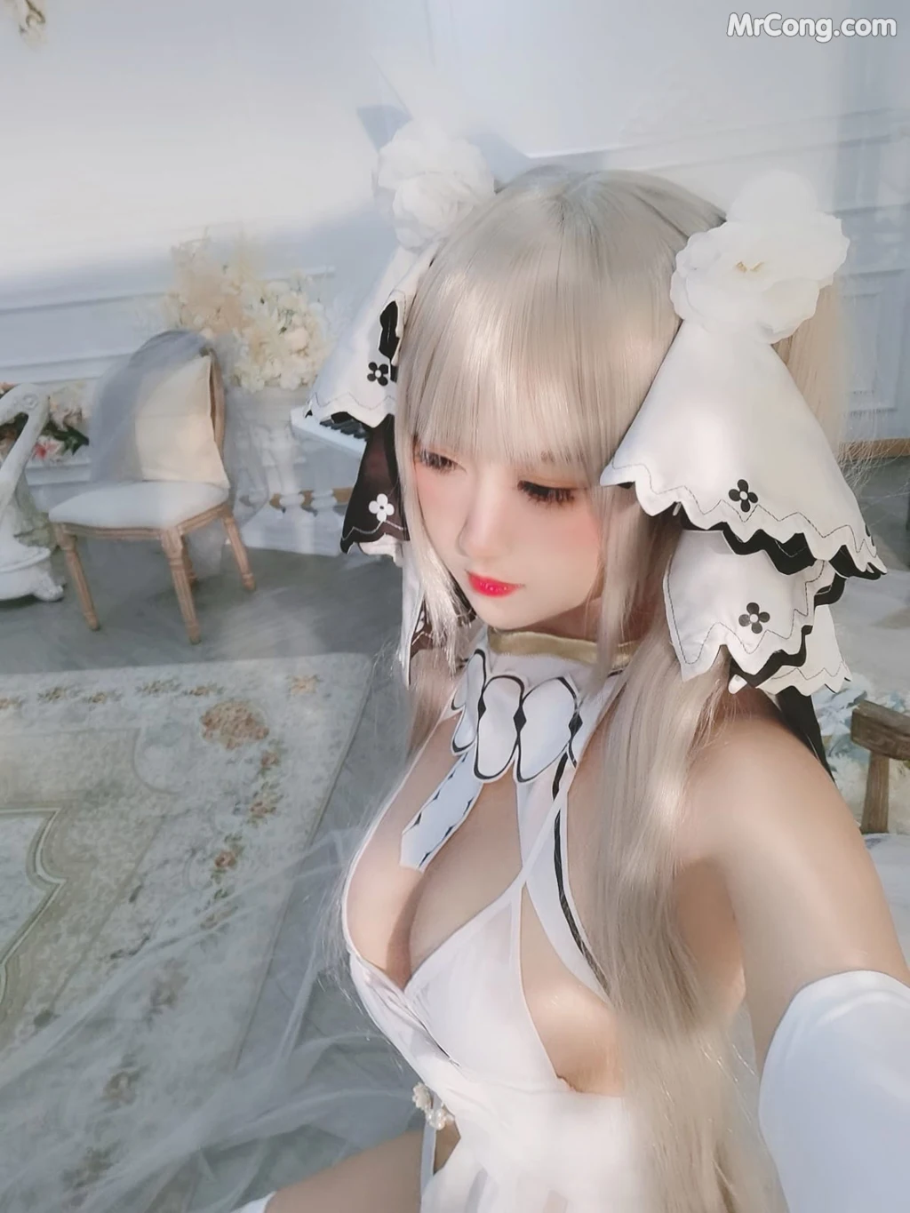 Coser@三度_69 Vol.076: 可畏白纱 (55 photos)