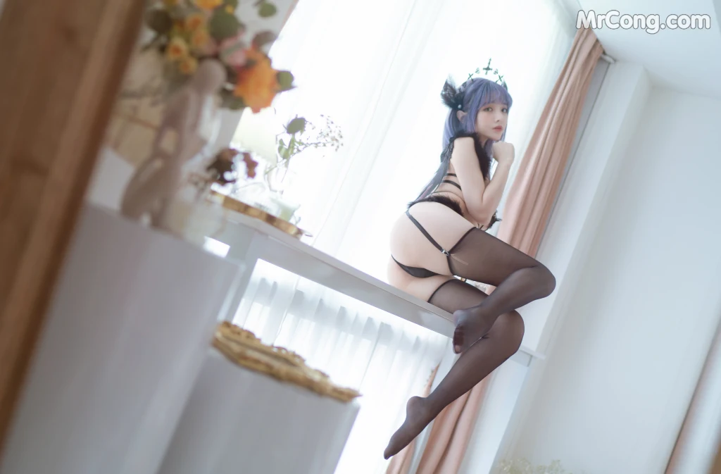 Coser@雯妹不讲道理 No.059: 黑色天使 (46 photos)
