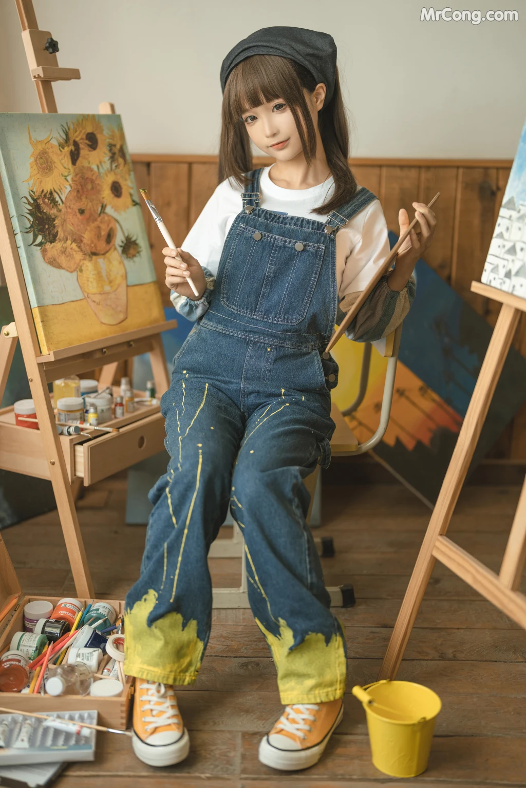 Coser@蠢沫沫 (chunmomo): 小画家 (Small Painter) (110 photos) – Page 4