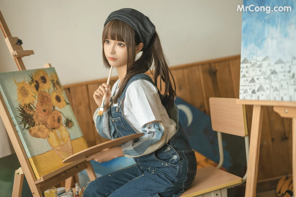 Coser@蠢沫沫 (chunmomo): 小画家 (Small Painter) (110 photos) – Page 4