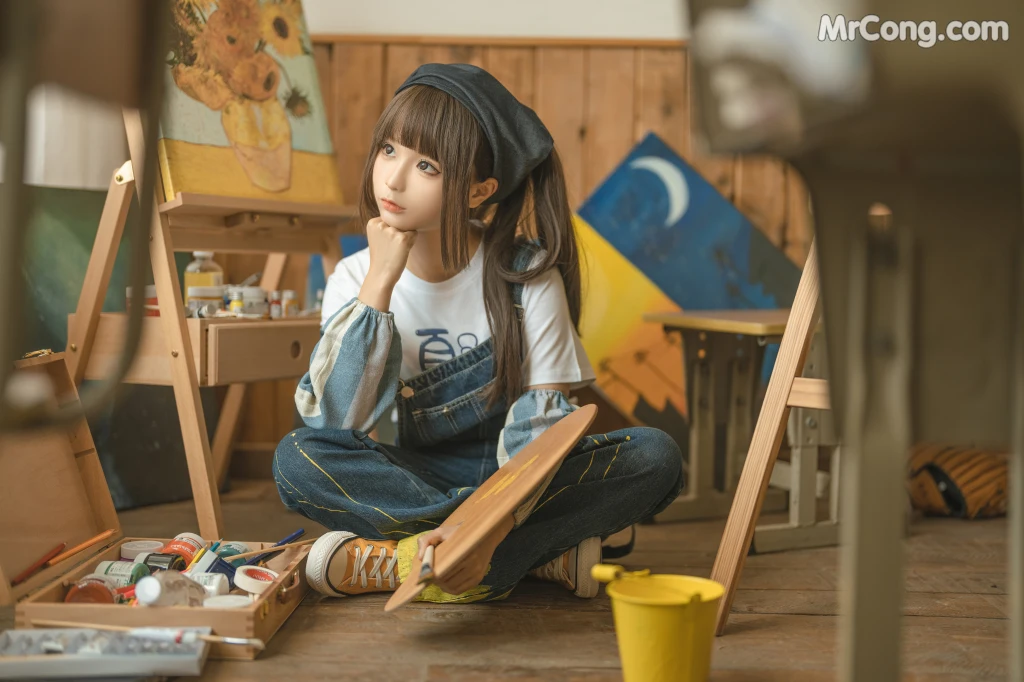 Coser@蠢沫沫 (chunmomo): 小画家 (Small Painter) (110 photos) – Page 4