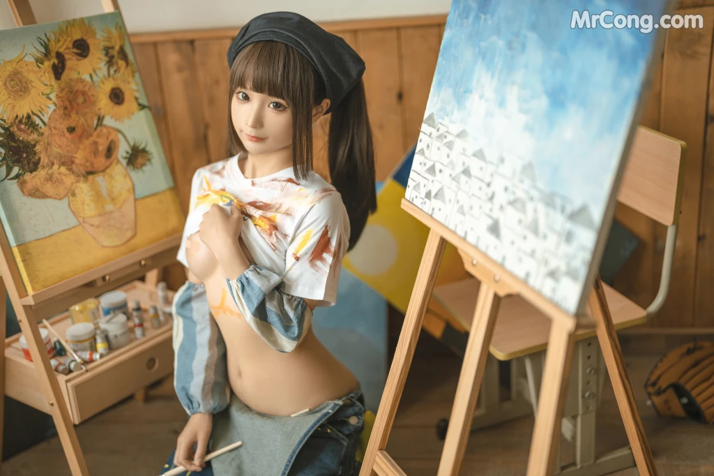 Coser@蠢沫沫 (chunmomo): 小画家 (Small Painter) (110 photos) – Page 6