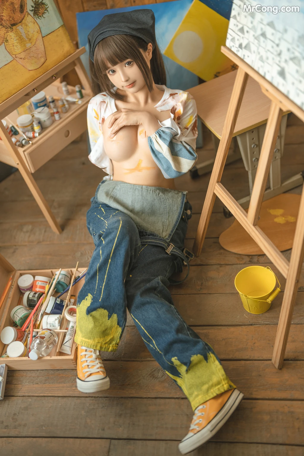 Coser@蠢沫沫 (chunmomo): 小画家 (Small Painter) (110 photos) – Page 7