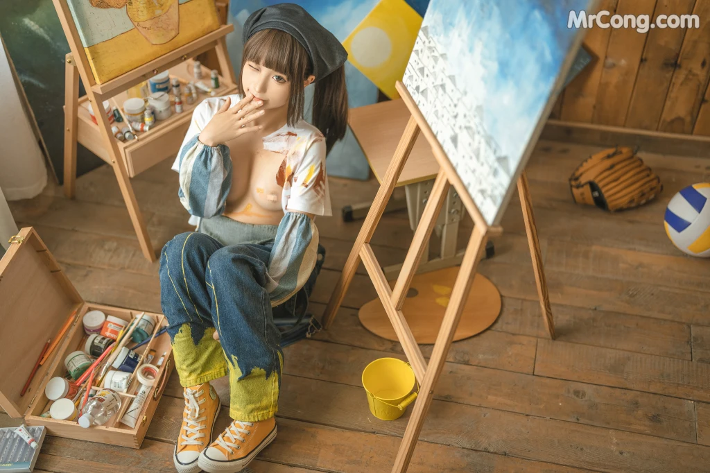 Coser@蠢沫沫 (chunmomo): 小画家 (Small Painter) (110 photos) – Page 7