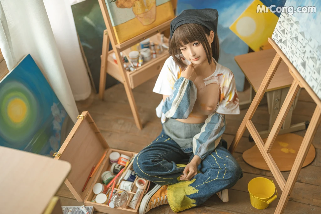 Coser@蠢沫沫 (chunmomo): 小画家 (Small Painter) (110 photos) – Page 8