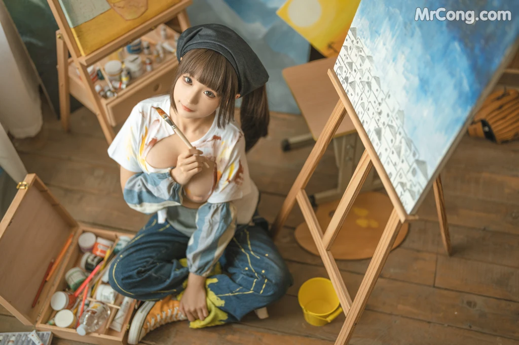 Coser@蠢沫沫 (chunmomo): 小画家 (Small Painter) (110 photos) – Page 8