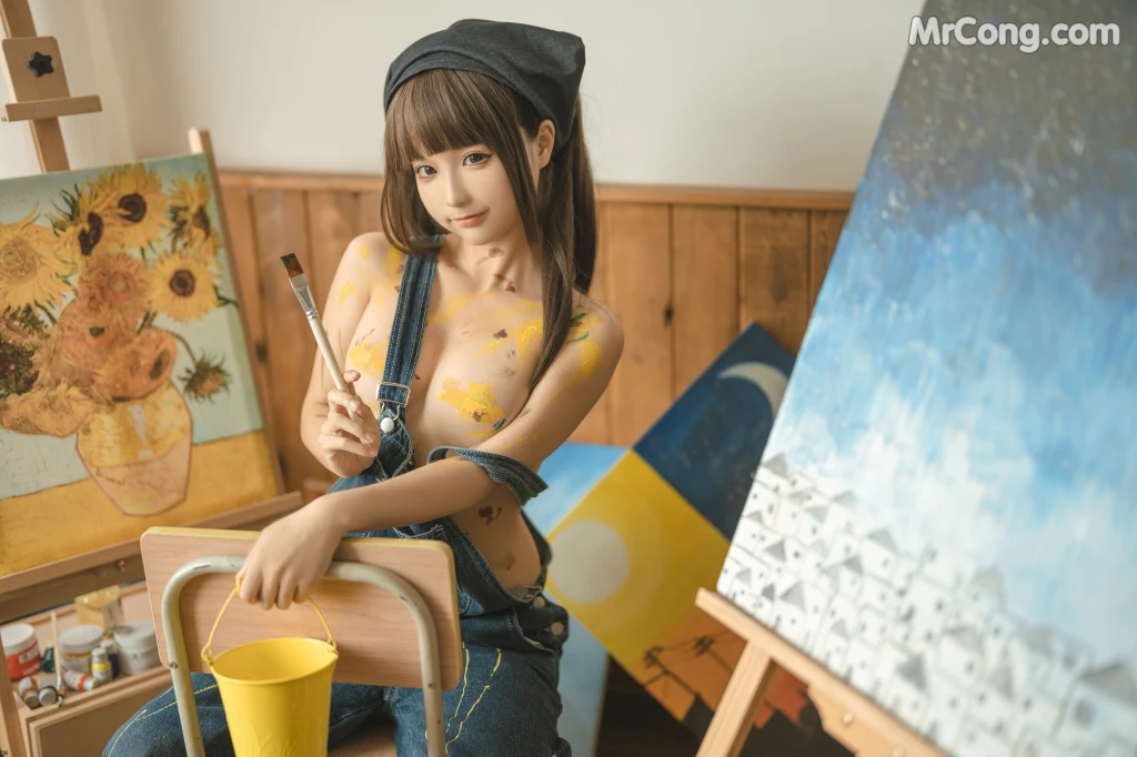 Coser@蠢沫沫 (chunmomo): 小画家 (Small Painter) (110 photos) – Page 8