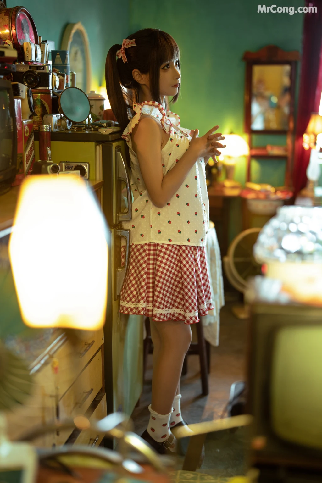 Coser@蠢沫沫 (chunmomo): 红格子 (Red Box) (118 photos)