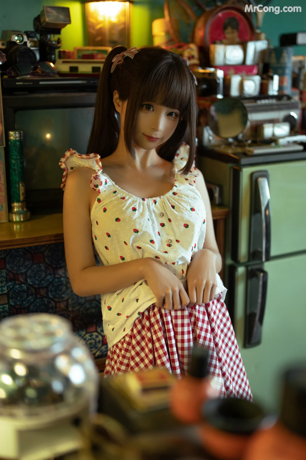 Coser@蠢沫沫 (chunmomo): 红格子 (Red Box) (118 photos)