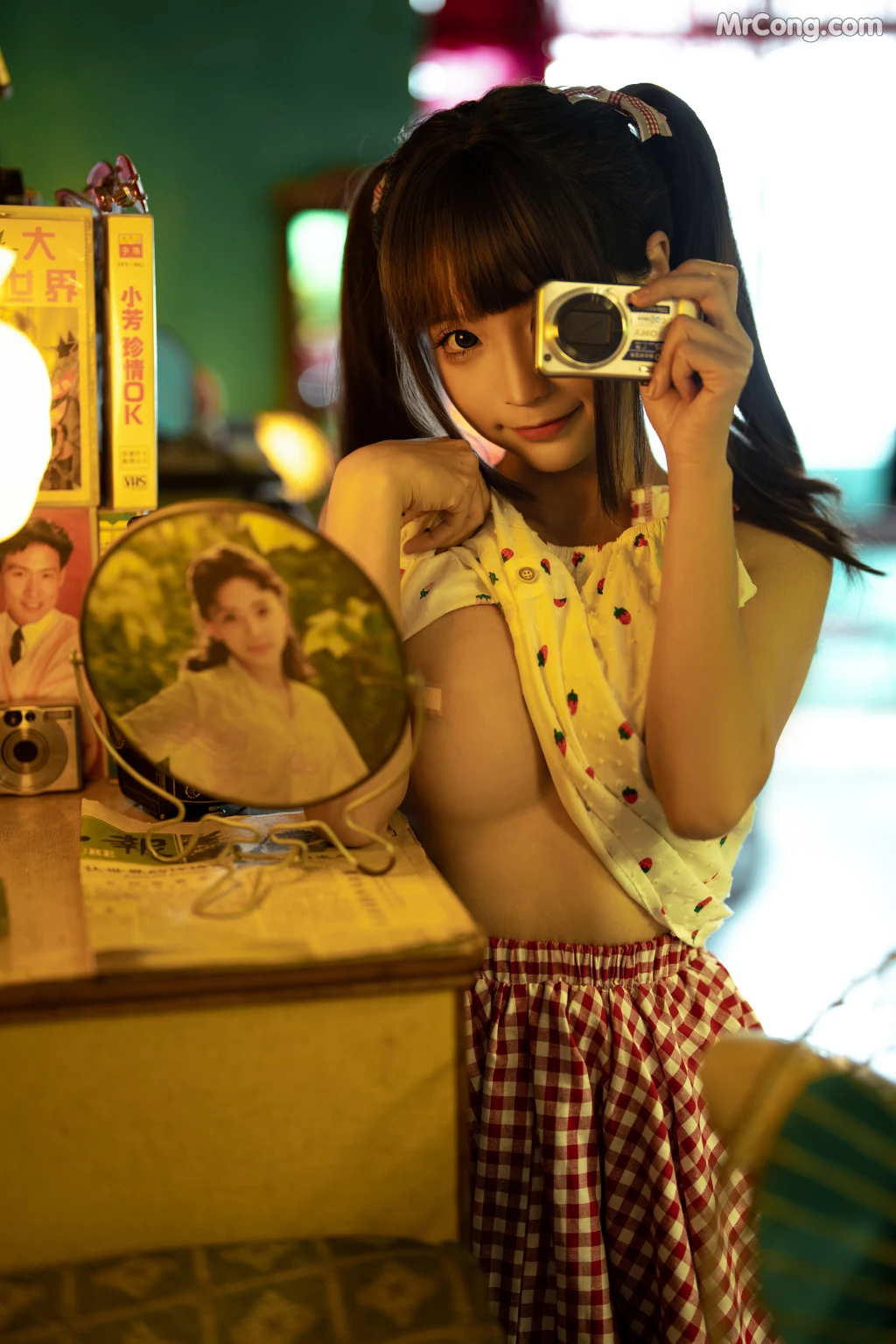 Coser@蠢沫沫 (chunmomo): 红格子 (Red Box) (118 photos) – Page 3