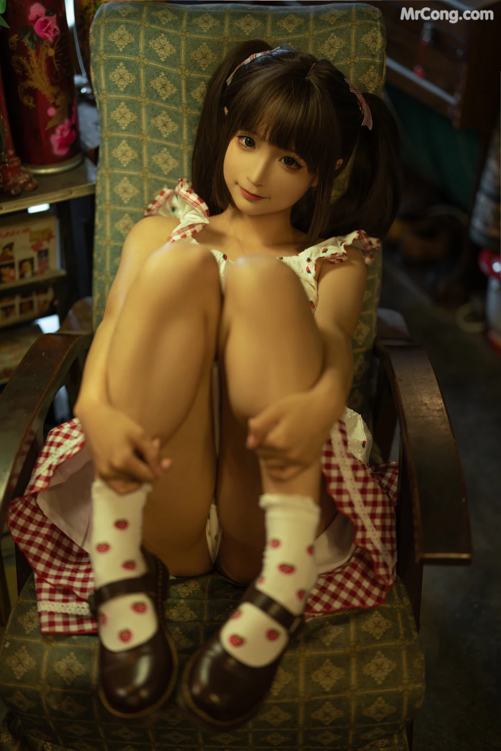 Coser@蠢沫沫 (chunmomo): 红格子 (Red Box) (118 photos) – Page 3