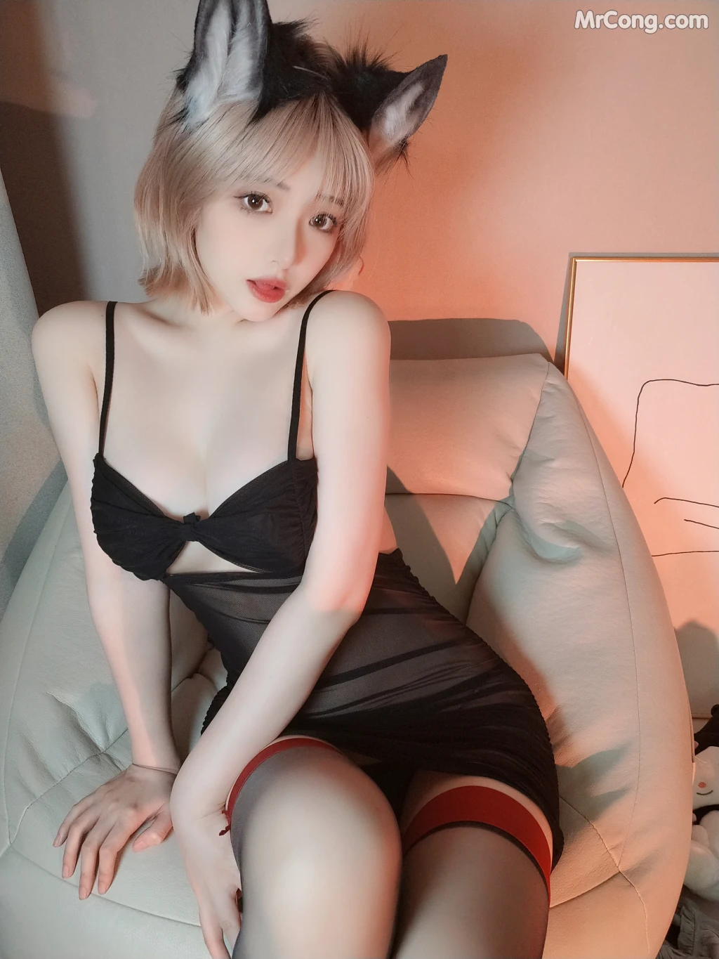 Coser@雯妹不讲道理 No.068: 三月大礼包 红边黑丝 (41 photos + 3 videos) – Page 3