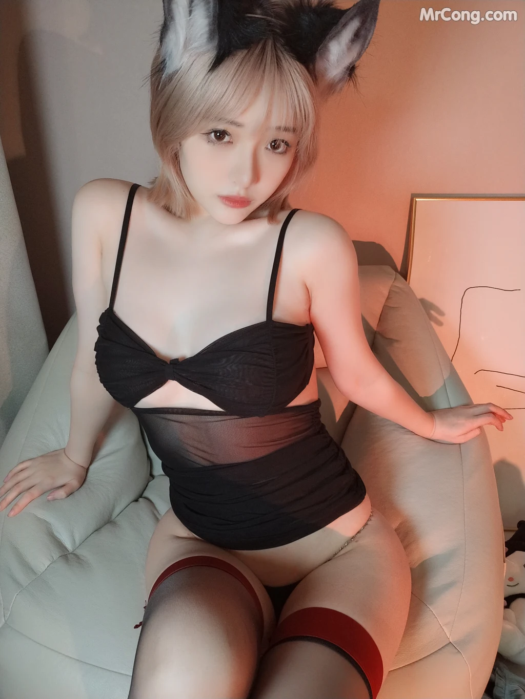 Coser@雯妹不讲道理 No.068: 三月大礼包 红边黑丝 (41 photos + 3 videos) – Page 4